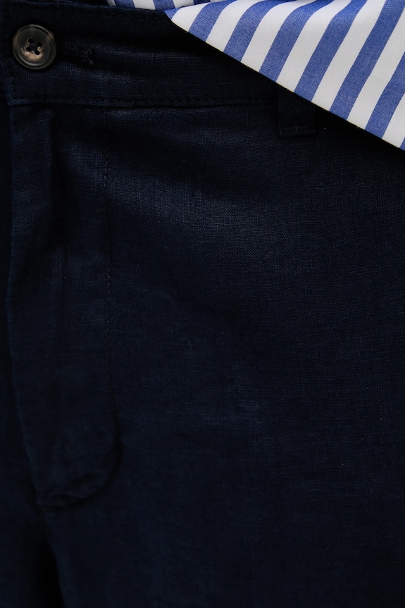 United Colors of Benetton pantaloni bărbați din in bleumarin 4AGH55HW8