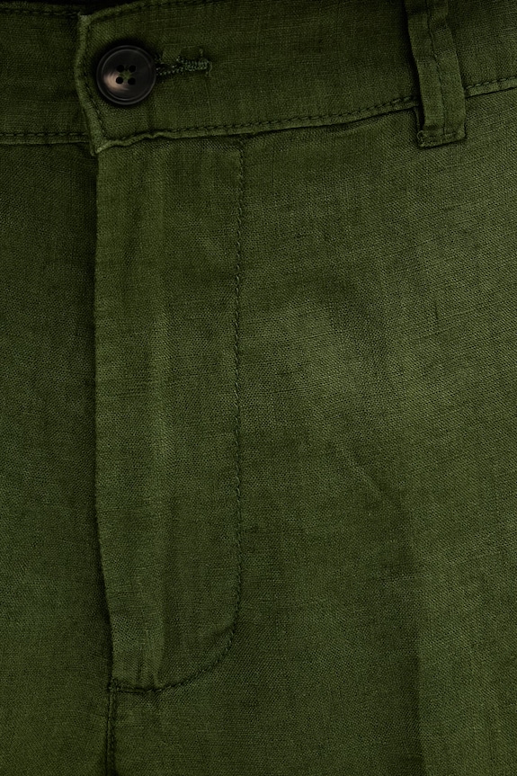 United Colors of Benetton pantaloni bărbați din in verde 4AGH55HW8