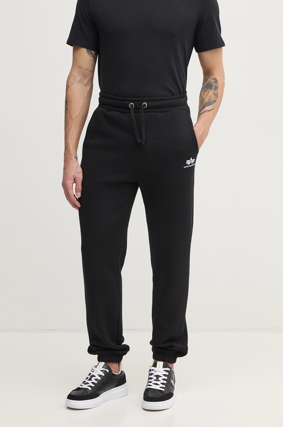 Alpha Industries pantaloni de trening tricotaj negru 156370