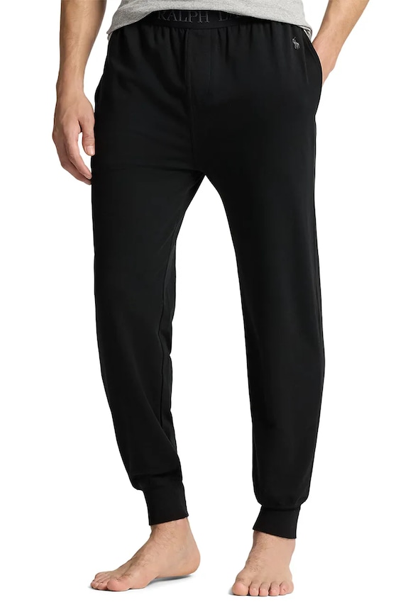 Bavlněné tepláky Polo Ralph Lauren pletenina černá 714962529