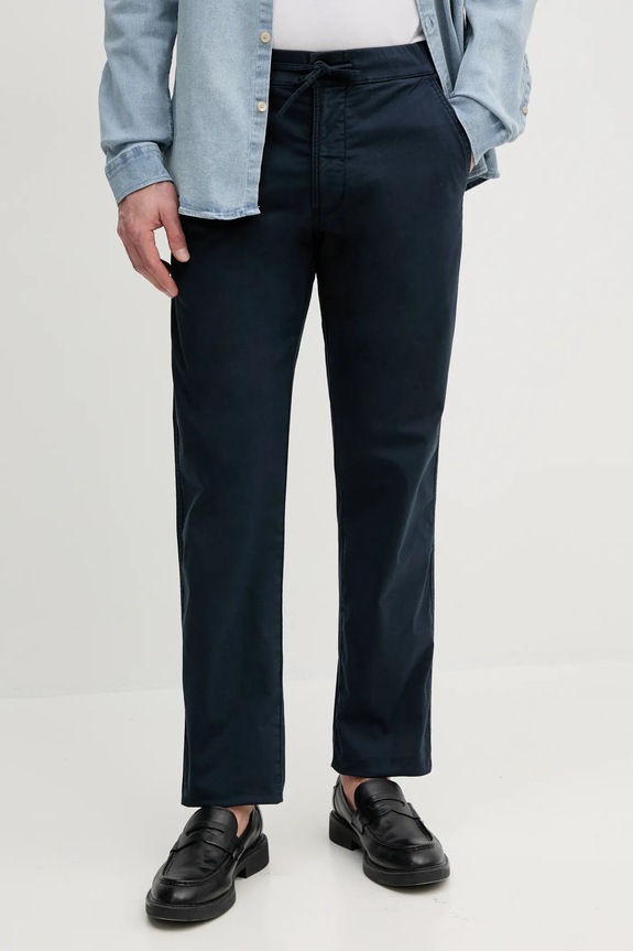 Pepe Jeans nadrág PULL ON COMFORT CHINO elasztánnal sötétkék PM211866