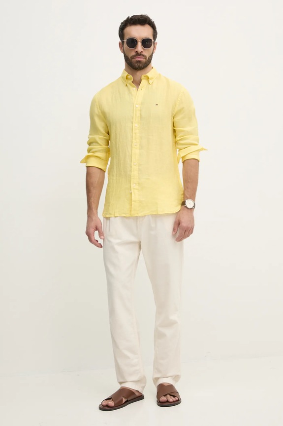 Hlače s dodatkom lana Pepe Jeans LINEN PULL ON PANTS PM211872 bež SS25