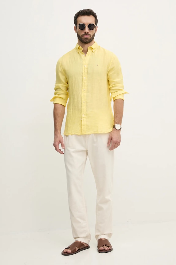 Hlače s dodatkom lana Pepe Jeans LINEN PULL ON PANTS PM211872 bež SS25