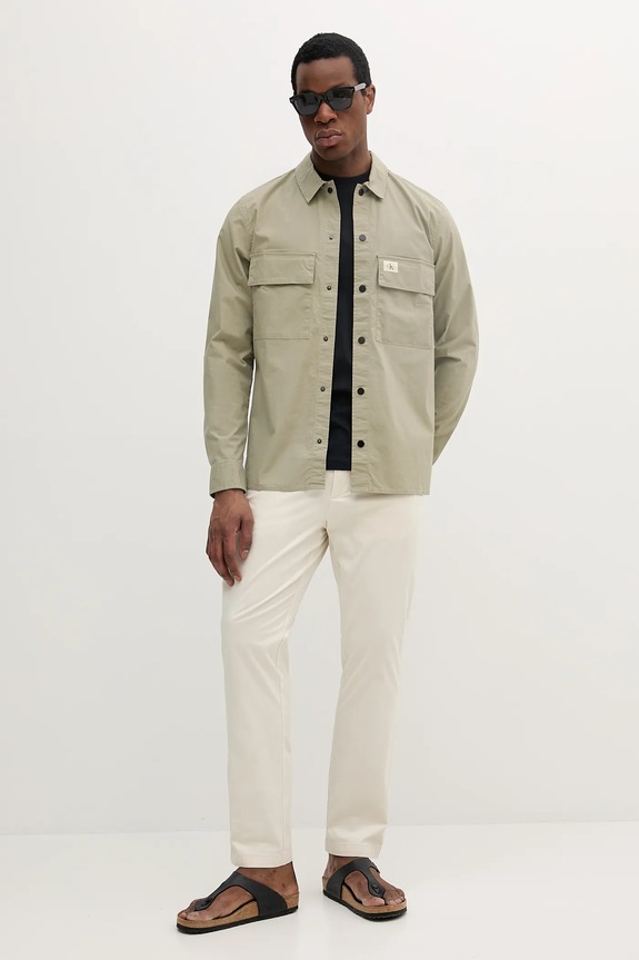 Pepe Jeans pantaloni SLIM CHINO POPLIN PM211873 beige SS25