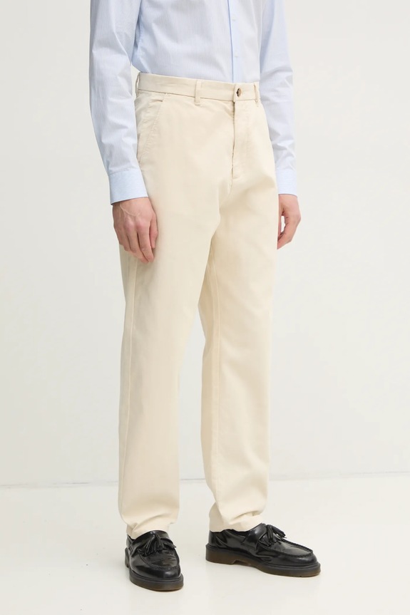 Bavlnené nohavice Lindbergh chinos béžová 30.003111.CREAM.WHITE
