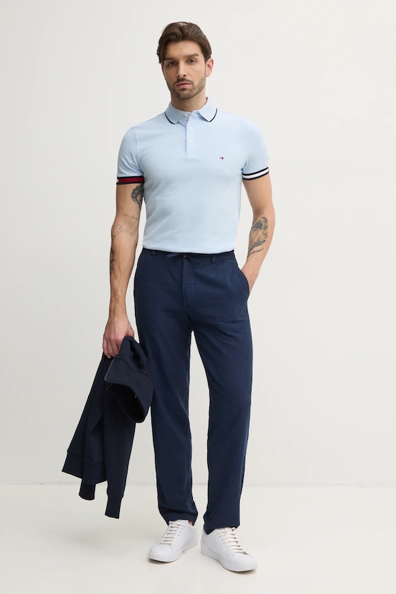 Lindbergh pantaloni din in 30.008023.DK.BLUE bleumarin SS26