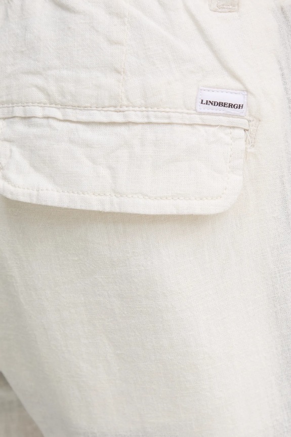 Lindbergh pantaloni in lino beige 30.008023.WHITE