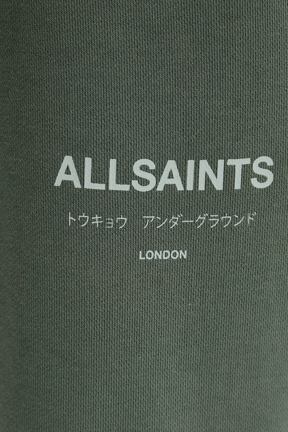 Бавовняні спортивні штани AllSaints UNDRGRND зелений M031TB