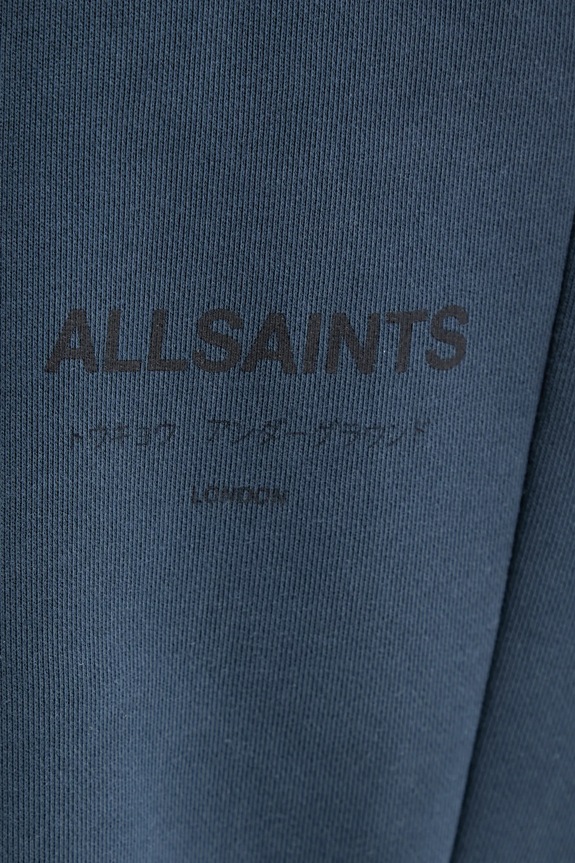 Бавовняні спортивні штани AllSaints UNDRGRND блакитний M031TB