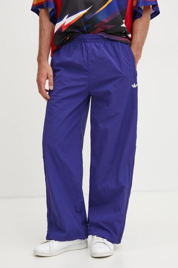 Παντελόνι φόρμας adidas Originals SST TRACKPANT απλικέ μωβ JX1693