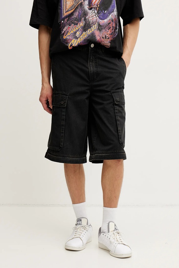 adidas Originals pantaloni in cotone CARGO PANTS nero JY6293