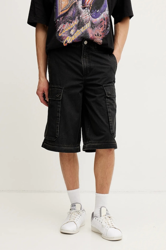 adidas Originals pantaloni in cotone CARGO PANTS nero JY6293
