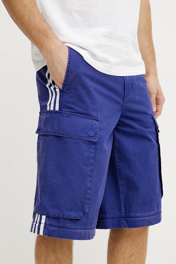 adidas Originals spodnie bawełniane CARGO PANTS fioletowy JY6294