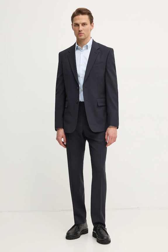 Filippa K pantaloni de lana 31585.FK bleumarin SS25