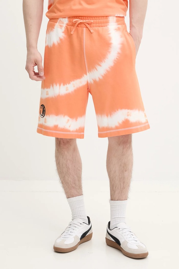 Hugo Blue pamut rövidnadrág dzsörzé narancssárga 50535212