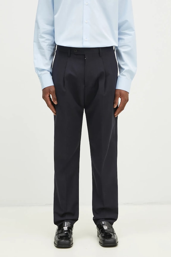 Штани з домішкою вовни Paul Smith Planet friendly темно-синій M1R.408Z.P02571