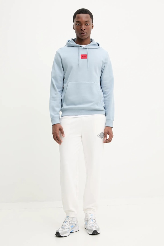 Βαμβακερό παντελόνι HUGO 50534952 λευκό SS25