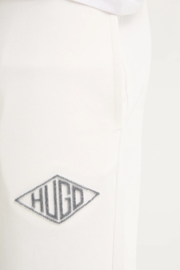 Βαμβακερό παντελόνι HUGO λευκό 50534952