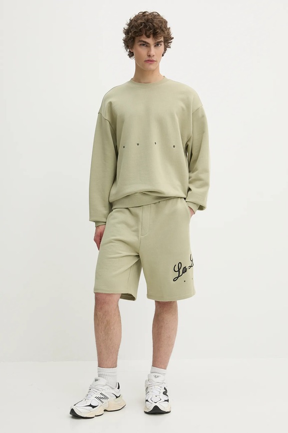 HUGO pamut rövidnadrág 50539002 zöld SS25