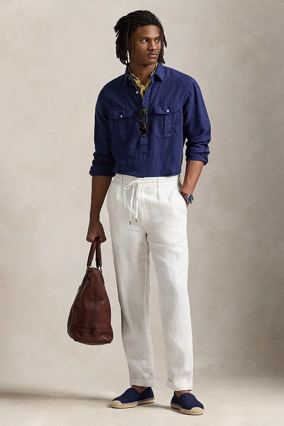 Polo Ralph Lauren lennadrág szövet fehér 710940611