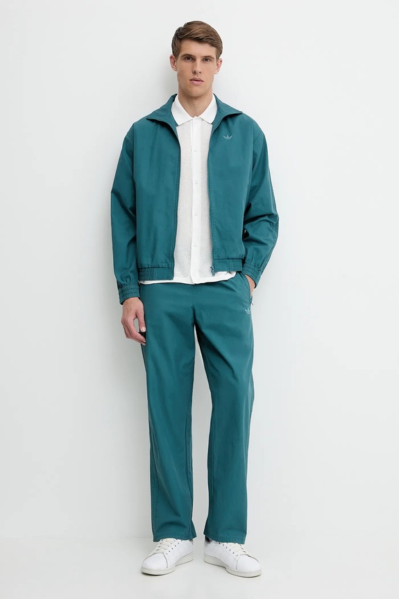 Pamučne hlače adidas Originals Firebird Pants KC0688 tirkizna SS25