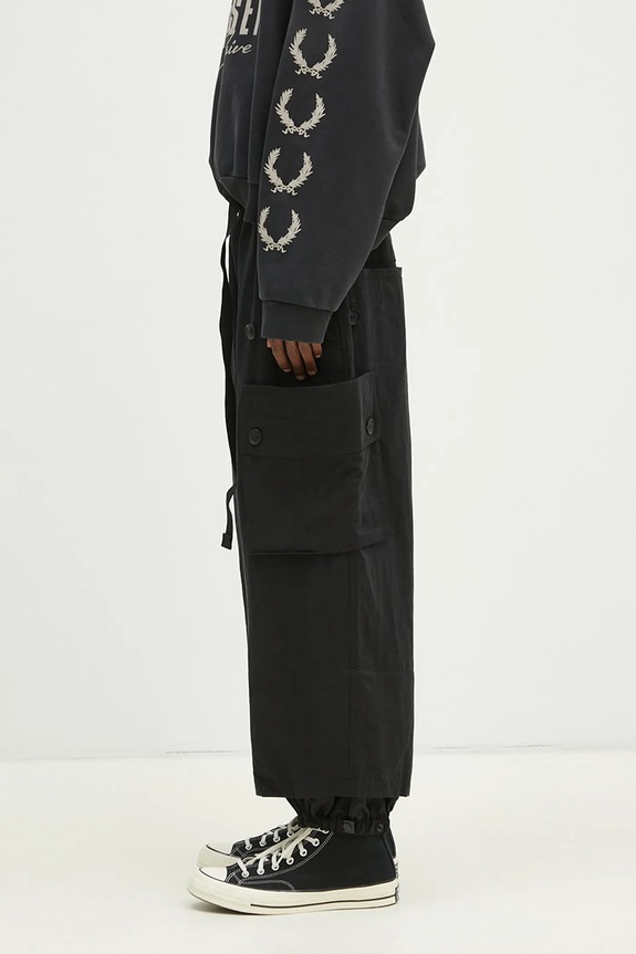 Y-3 trousers Washed Twill Cargo Pant JD3523 black SS25