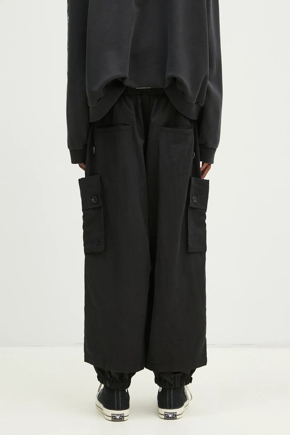 Clothing Y-3 trousers Washed Twill Cargo Pant JD3523 black