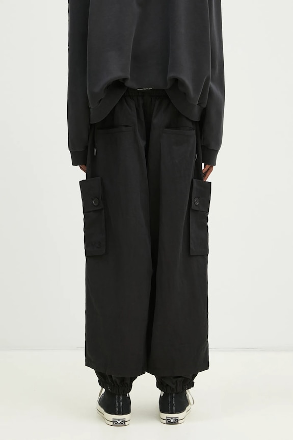 Clothing Y-3 trousers Washed Twill Cargo Pant JD3523 black