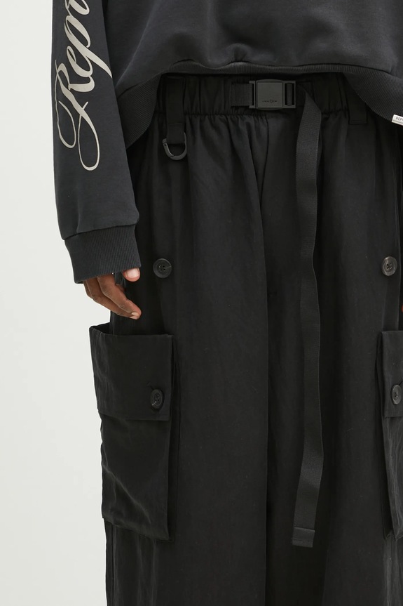 Y-3 trousers Washed Twill Cargo Pant black JD3523