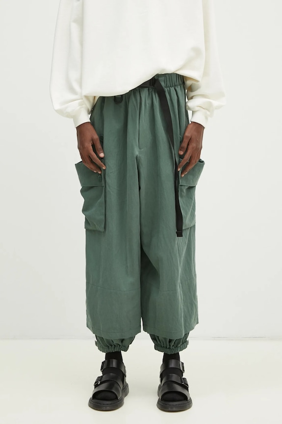 Y-3 trousers Washed Twill Cargo Pant fabric green JM3208