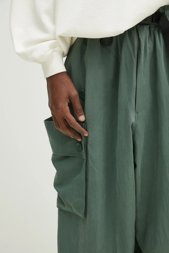 Y-3 trousers Washed Twill Cargo Pant green JM3208