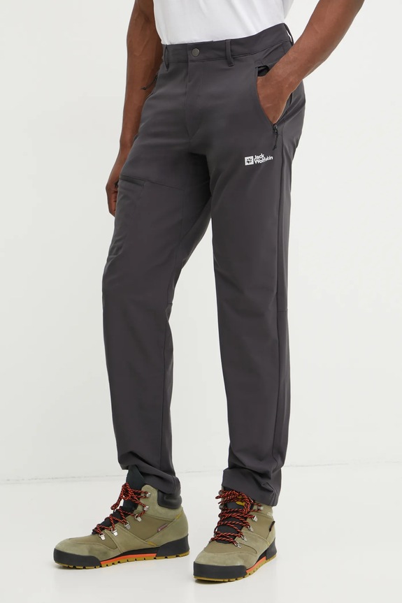 Jack Wolfskin spodnie trekkingowe męskie Pico Trail tkanina szary A63904