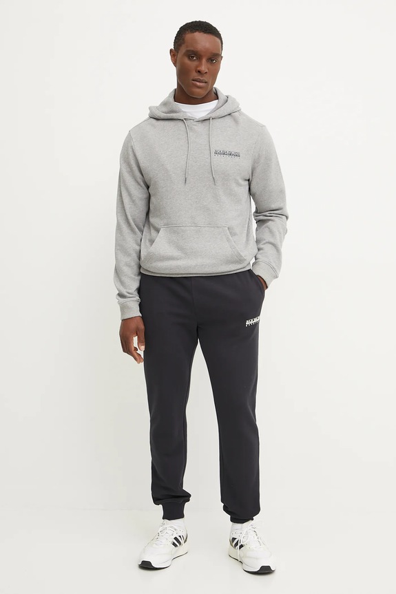 Napapijri pantaloni tuta di cotone M-Gori NP0A4IDS0411 nero SS26