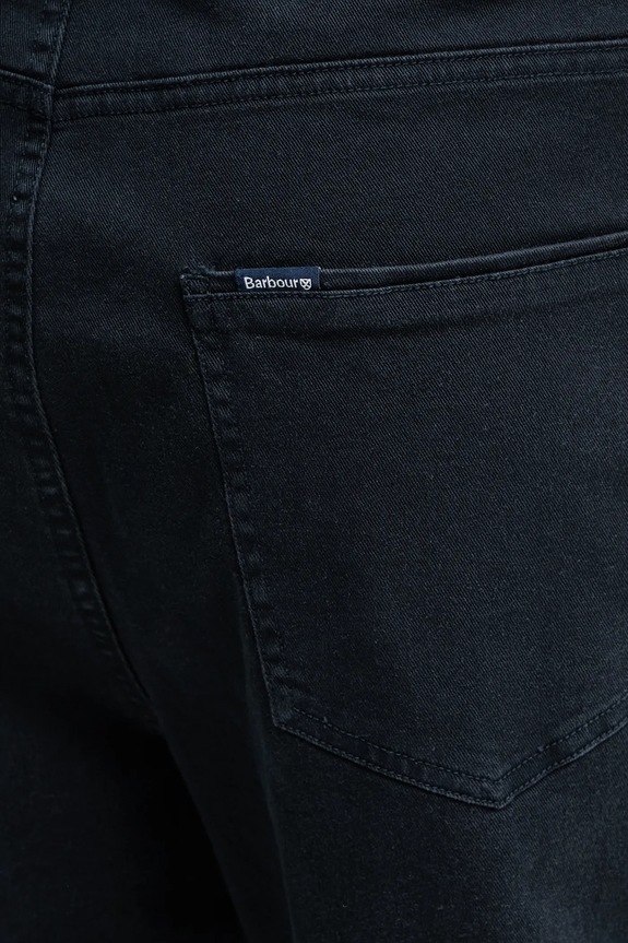 Barbour spodnie Washed Stretch Twill Regular Fit Trouser granatowy MTR0742