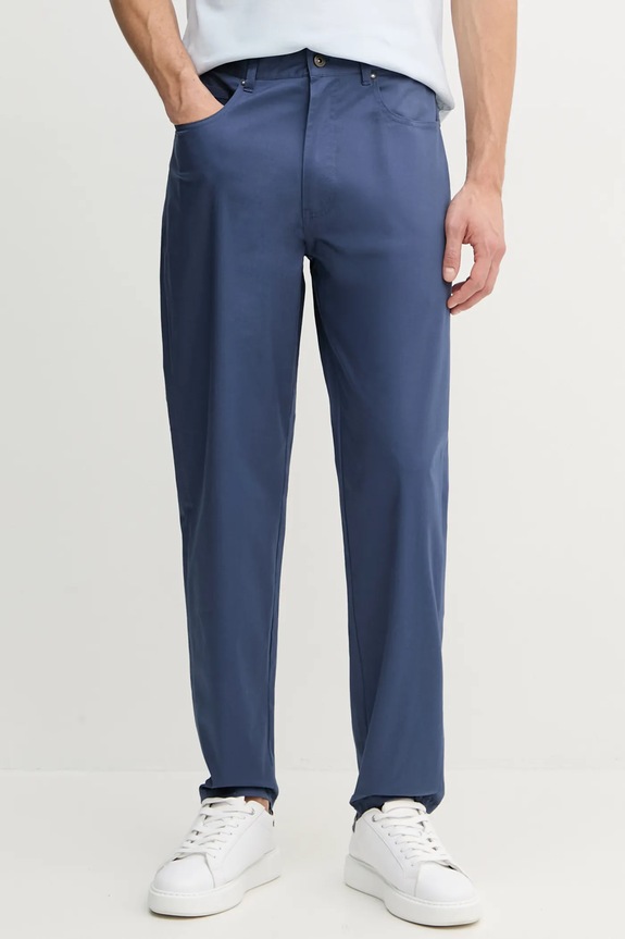 Hlače Barbour Lightweight Stretch Regular Fit Chino ravni mornarsko plava MTR0758