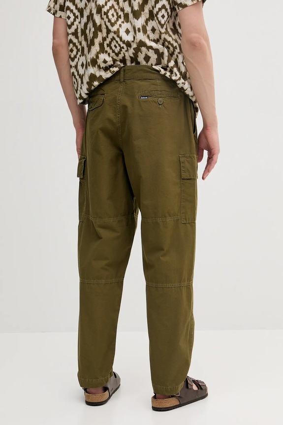 Odzież Barbour spodnie bawełniane Relaxed Fit Cargo MTR0759 zielony