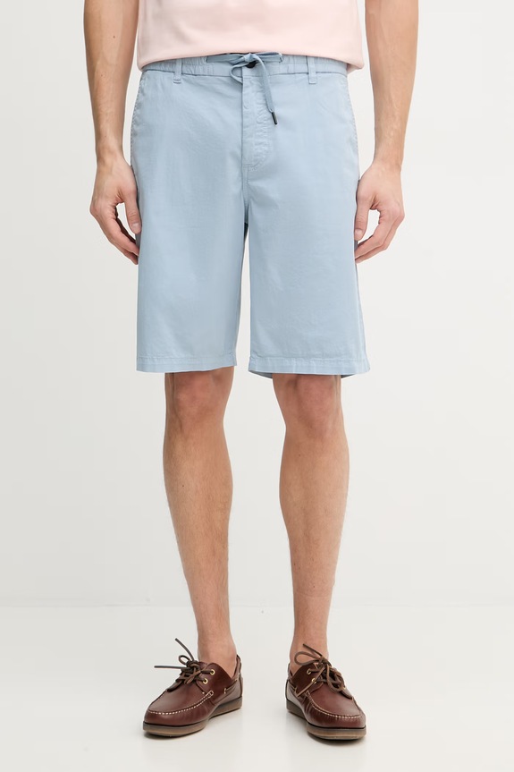 BOSS Orange pantaloni scurți chinos pentru bărbați, din bumbac cu elastan albastru 50536885