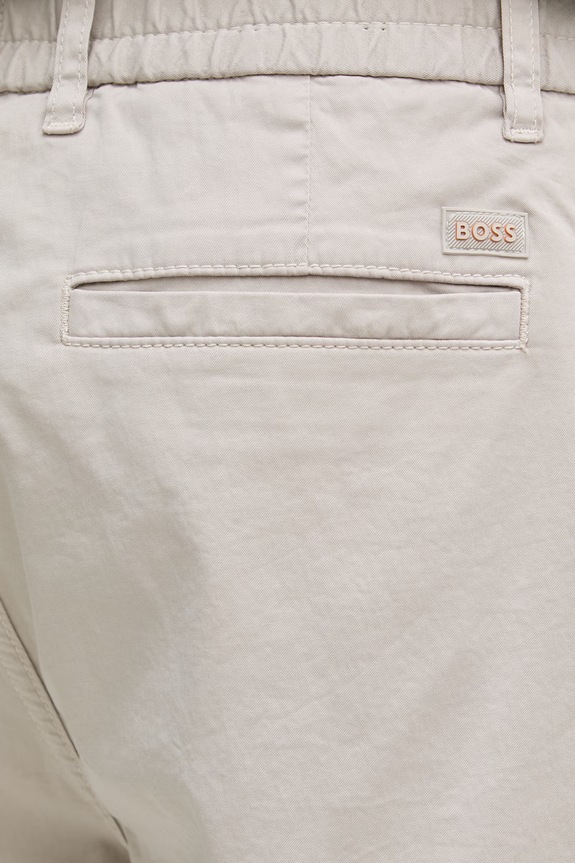 BOSS Orange pantaloni scurți chinos pentru bărbați, din bumbac cu elastan bej 50536885