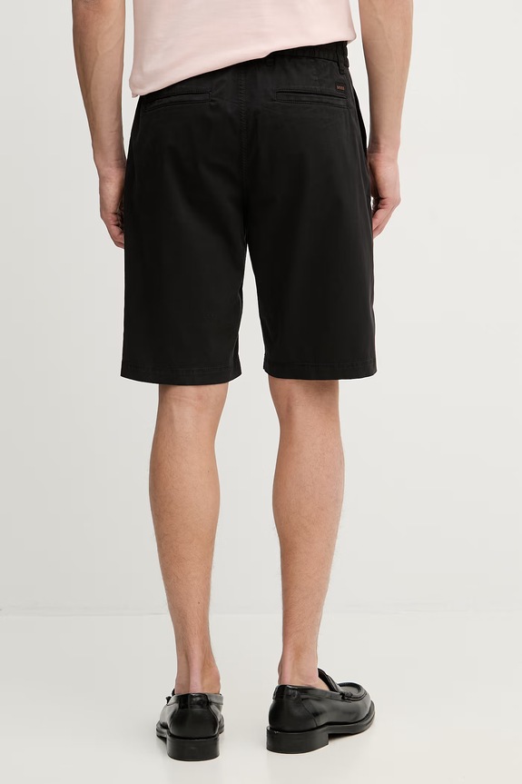 Îmbrăcăminte BOSS Orange pantaloni scurți chinos pentru bărbați, din bumbac cu elastan 50536885 negru