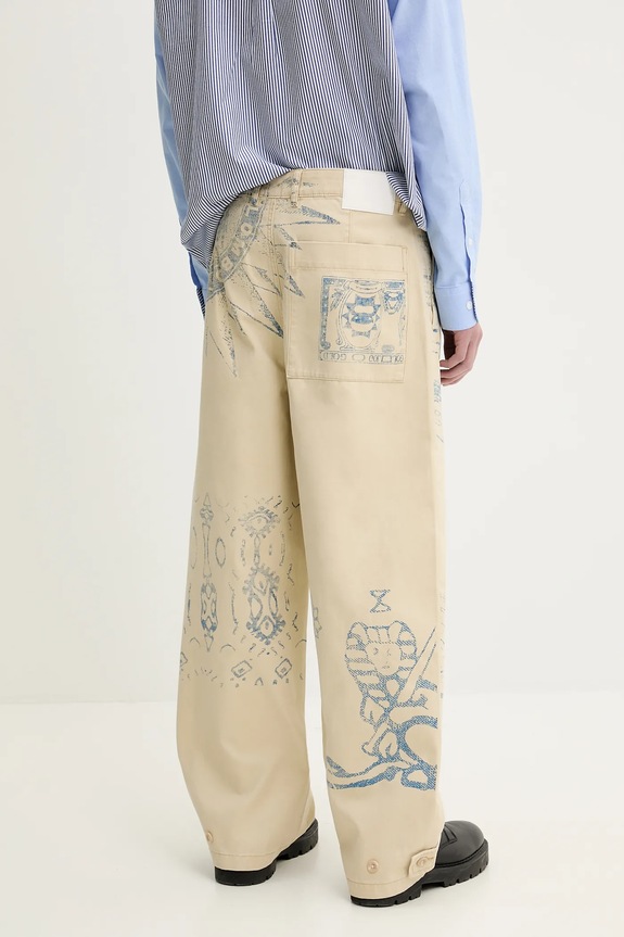 Odzież Desigual jeansy FRANCESC 25SMPW05 beżowy