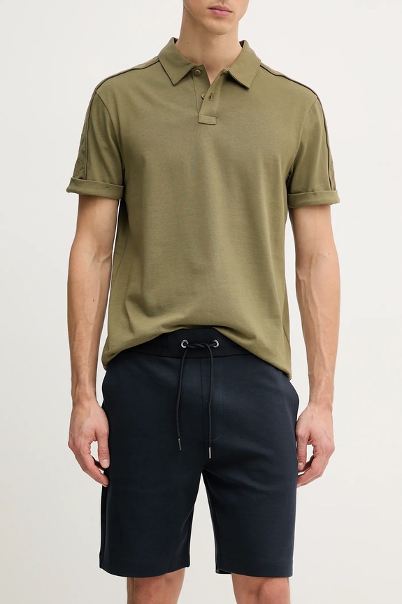 BOSS pantaloni scurți de trening bărbătești cu bumbac tricotaj bleumarin 50537277