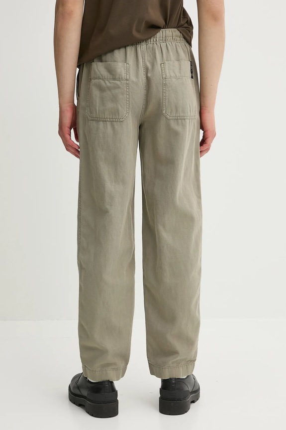 Îmbrăcăminte Superdry pantaloni din amestec de in M7011395A.1KH verde