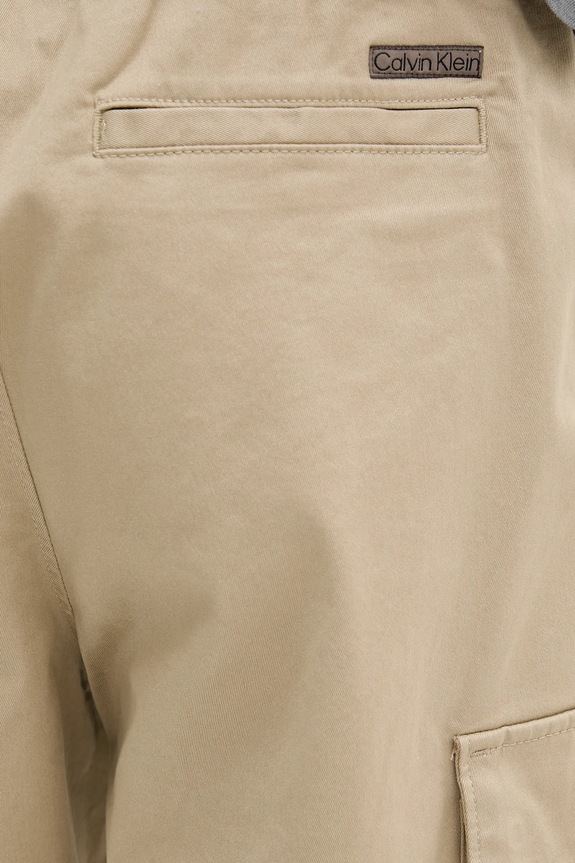 Παντελόνι Calvin Klein Jeans μπεζ LV040EM616