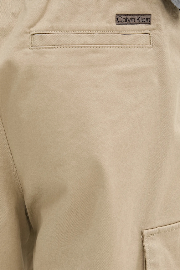 Παντελόνι Calvin Klein Jeans μπεζ LV040EM616
