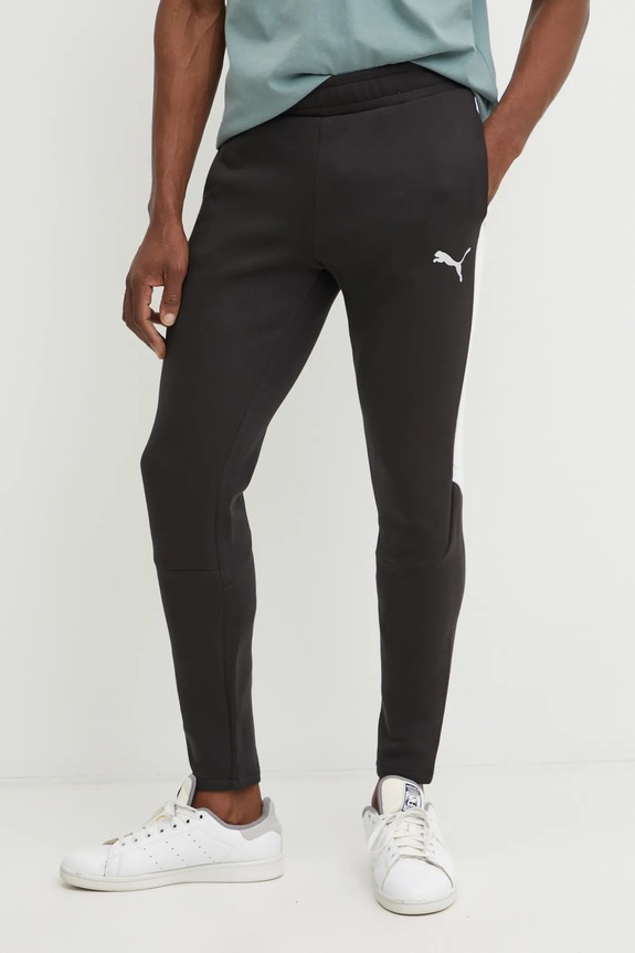 Puma edzőnadrág teamEVOSTRIPE mintás fekete 659948