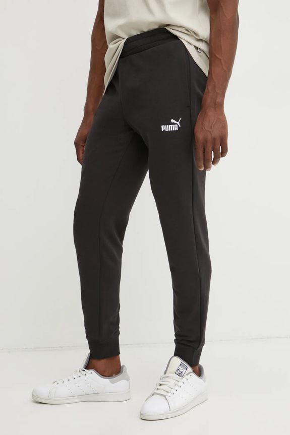 Παντελόνι φόρμας Puma πλεκτό ύφασμα μαύρο 682608