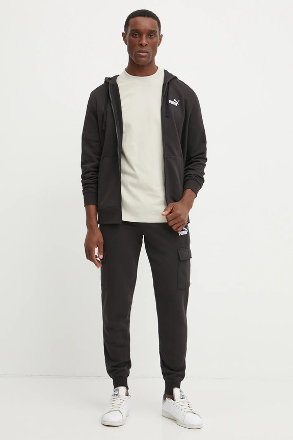 Puma spodnie dresowe Logo Cargo 682661 czarny SS26