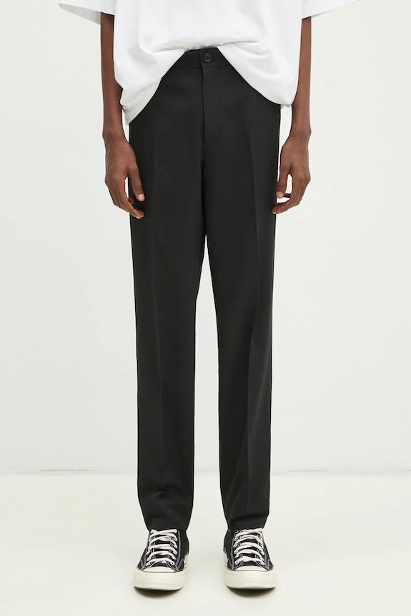 Undercover pantaloni Pants tessuto elasticizzato nero UP1E4501