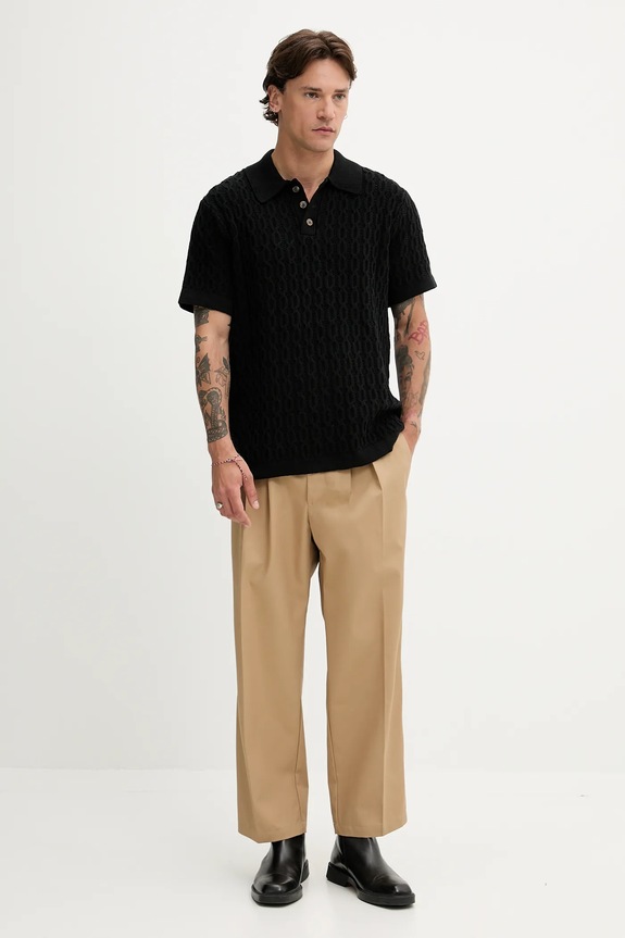 Fiorucci spodnie Beige Logo Embroidered Chino Trousers M02SPBPA302CO01NA02 zielony SS25