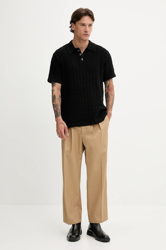 Fiorucci spodnie Beige Logo Embroidered Chino Trousers M02SPBPA302CO01NA02 zielony SS25